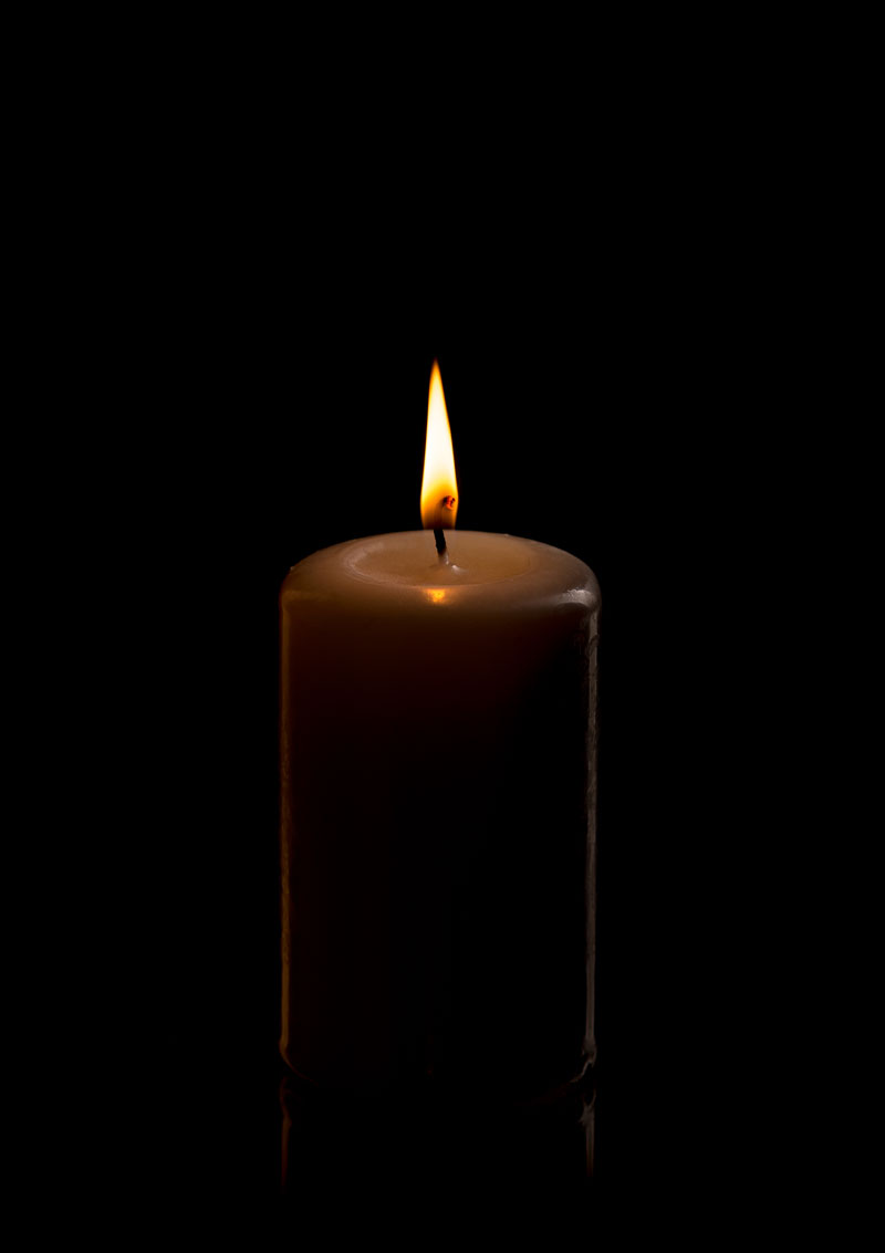 candela a lutto