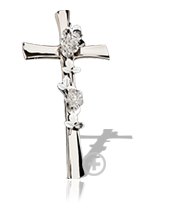 Crucifix en acier pour pierres tombales
