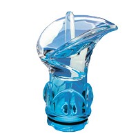 Sky blue crystal Calla 11,2cm - 4,4in Decorative flameshade for lamps