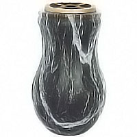 Flowers vase 20cm-8in In Schwarz bronze, plastic or copper inner, wall attached 110231