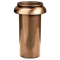 Recessed flowers vase 3cm - 1in In bronze, with copper inner, ground attached 1052-R2