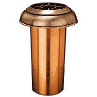 Recessed flowers vase 4cm - 1,5in In bronze, with plastic inner, ground attached 1054-P3