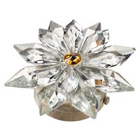 Crystal snowflake 12cm - 4,75in Led lamp or decorative flameshade for lamps and gravestones