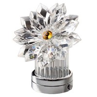 Crystal inclined snowflake 8,5cm - 3,3in Led lamp or decorative flameshade for lamps and gravestones
