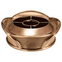 Recessed flowers vase 5,5cm - 2in In bronze, with plastic inner, ground attached 1135-P3