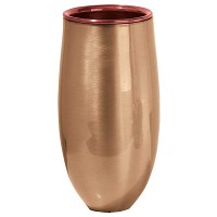 Flowers vase 19x8cm - 7,5x3in In bronze, with copper inner, wall attached 1202-R6