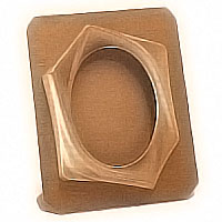Oval photo frame 9x12cm- 3,5x4,7in In bronze, ground attached 1211