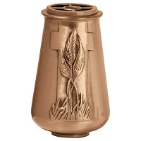 Flowers vase 20x13cm - 8x5in In bronze, with copper inner, wall attached 1222-R6