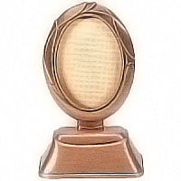 Oval photo frame 9x12cm- 3,5x4,7in In bronze, ground attached 1236