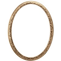 Oval photo frame 11x15cm - 4,3x6in In bronze, wall attached 1258