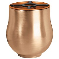 Flowers pot 20cm - 8in In bronze, with copper inner, ground attached 1292-R65