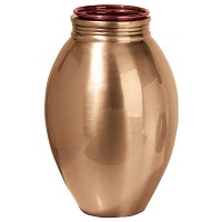 Flowers vase 28x18cm - 11x7in In bronze, with copper inner, ground attached 1347-R28