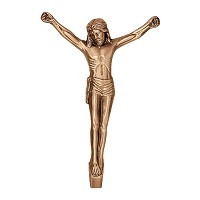 Crucifix 30x20cm - 11,8x7,9in In bronze, wall attached 2008-30