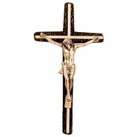 Crucifix with Jesus 15x8cm - 5,9x3in In bronze, wall attached 2035-15