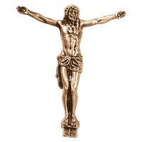 Crucifix 12x9,5cm - 4,75x3,75in In bronze, wall attached 2038-12