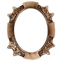 Oval photo frame 11x15cm - 4,3x6in In bronze, wall attached 205-1115