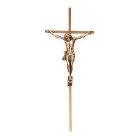 Crucifix with Jesus 15cm - 6in In bronze, wall attached 2081-15