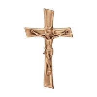 Crucifix with Jesus 15x9cm - 5,9x3,5in In bronze, wall attached 2083-15