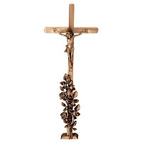 Kruzifix 100x40cm Messing, Bodenbefestigung 2086-100