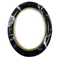 Oval photo frame, in various size In Schwarz bronze, wall attached 210225