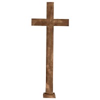 Kruzifix 111x44cm Messing, Bodenbefestigung 2125