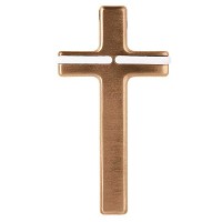 Crucifix with white detail 18x9cm - 7x3,5in In bronze, wall attached 2158-18