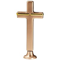 Crucifix with golden detail 32x15cm - 12,5x6in In bronze, ground attached 2164-32
