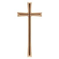 Kruzifix 40x18cm Messing, Wandbefestigung 2168-40