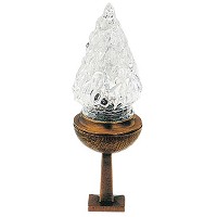 Grave light 18,5cm-7,2in In bronze, with glass flameshade 2315