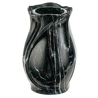 Vase à fleurs 20cm En bronze Schwarz, intérieure plastique ou cuivre, à poser 2343