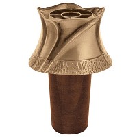 Recessed flowers vase 19x26,5cm - 7,4x10,4in In bronze with plastic inner, ground attached 2420/P