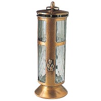 Lamp for candle 10x29cm - 3,9x11,4in In bronze, ground attached 2438