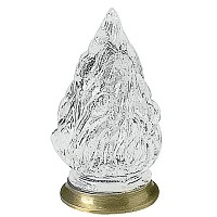Llama de cristal 10x5cm En cristal con casquillo en bronce 2446