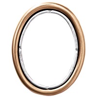 Oval photo frame 11x15cm - 4,3x6in In bronze, wall attached 247-1115
