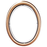 Oval photo frame 11x15cm - 4,3x6in In bronze, wall attached 249-1115