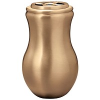 Flowers vase 20cm - 8in In bronze, with copper inner, ground attached 2552/R
