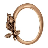 Oval photo frame 11x15cm - 4,3x6in In bronze, wall attached 286-1115
