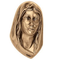Wall plate Virgin Mary 10x17cm - 3,9x6,6in Bronze ornament for tombstone 3011