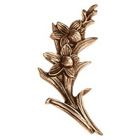 Wall plate flowers 19x9cm - 7,5x3,5in Bronze ornament for tombstone 3013