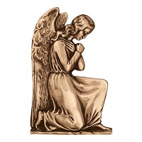Wall plate angel 32x21cm - 12,5x8,3in Bronze ornament for tombstone 3039