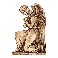 Wall plate angel 32x21cm - 12,5x8,3in Bronze ornament for tombstone 3040