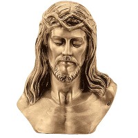 Wall plate Jesus Christ 31x38cm - 12,2x14,9in Bronze ornament for tombstone 3050