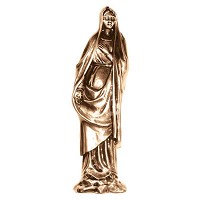 Placa de pared La Virgen 20x6cm Aplicación en bronce para lápida 3051