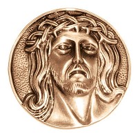 Wall plate Jesus Christ 9,5cm - 3,75in Bronze ornament for tombstone 3054