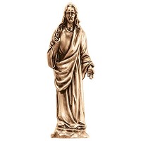 Placa de pared Cristo 20x7cm Aplicación en bronce para lápida 3068