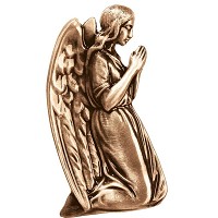 Placa de pared ángel 12x6,5cm Aplicación en bronce para lápida 3071
