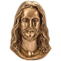 Wall plate Jesus Christ 19x12cm - 7,5x4,75in Bronze ornament for tombstone 3073
