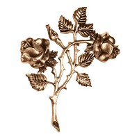 Targa rose 18x14cm Applicazione per lapide in bronzo 3107