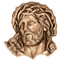 Wall plate Jesus Christ 11cm - 4,3in Bronze ornament for tombstone 3108
