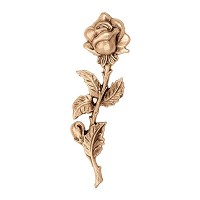 Wall plate roses 19cm - 7,5in Bronze ornament for tombstone 3110
